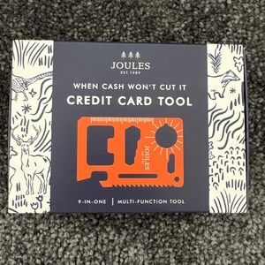 Joules 9 in 1 Multi-Function Credit Card Tool in Orange